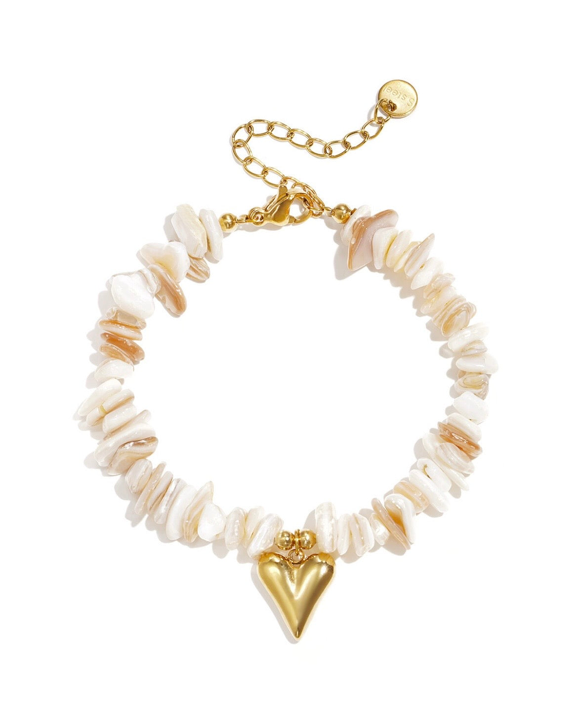 Armband beige hart