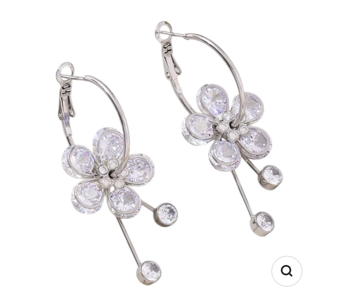 Oorbellen Hoops flower