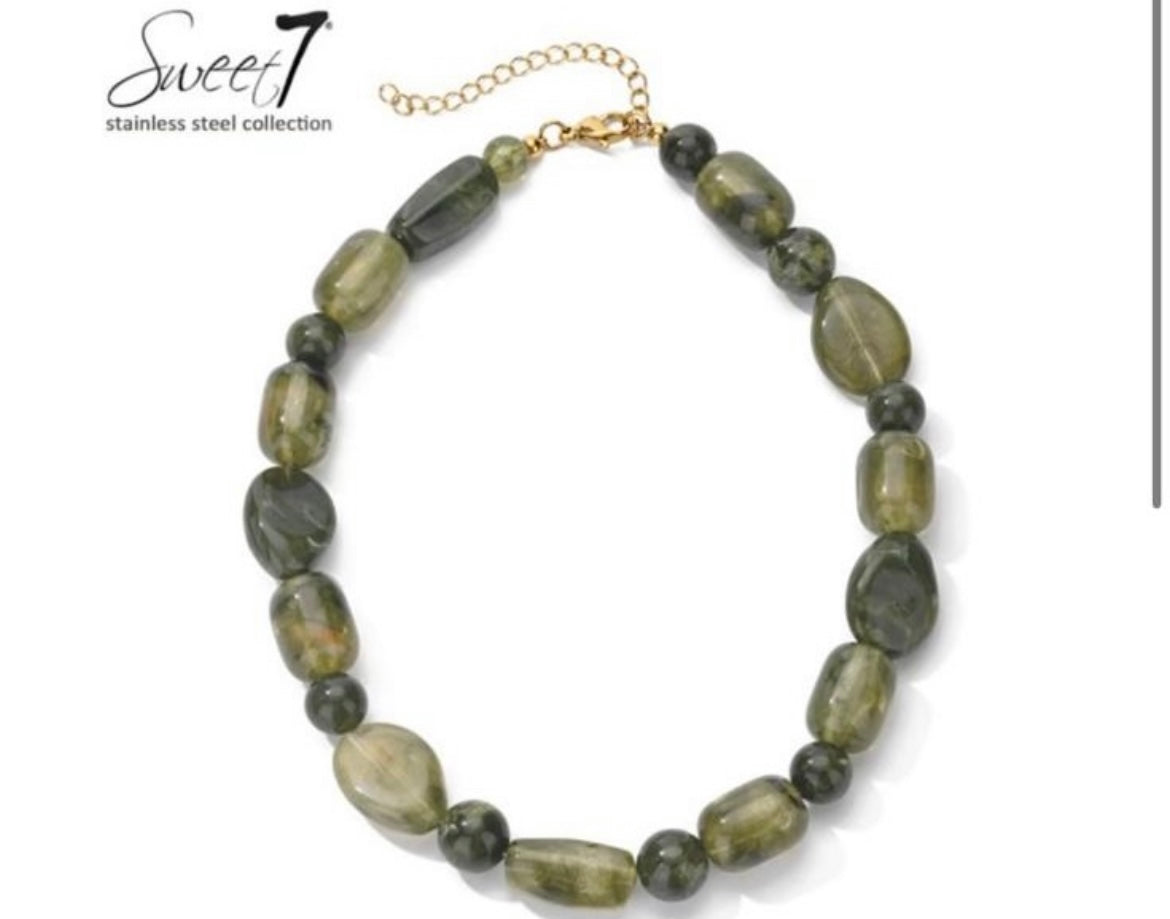 Ketting groen kralen