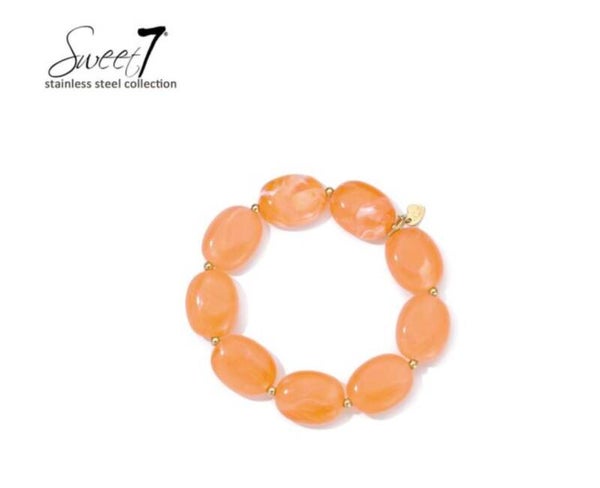 Armband bolletjes oranje