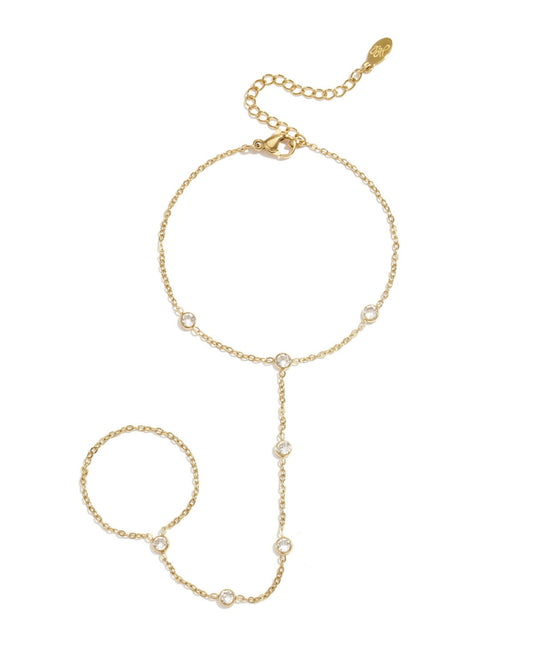 Handchain subtiel strass