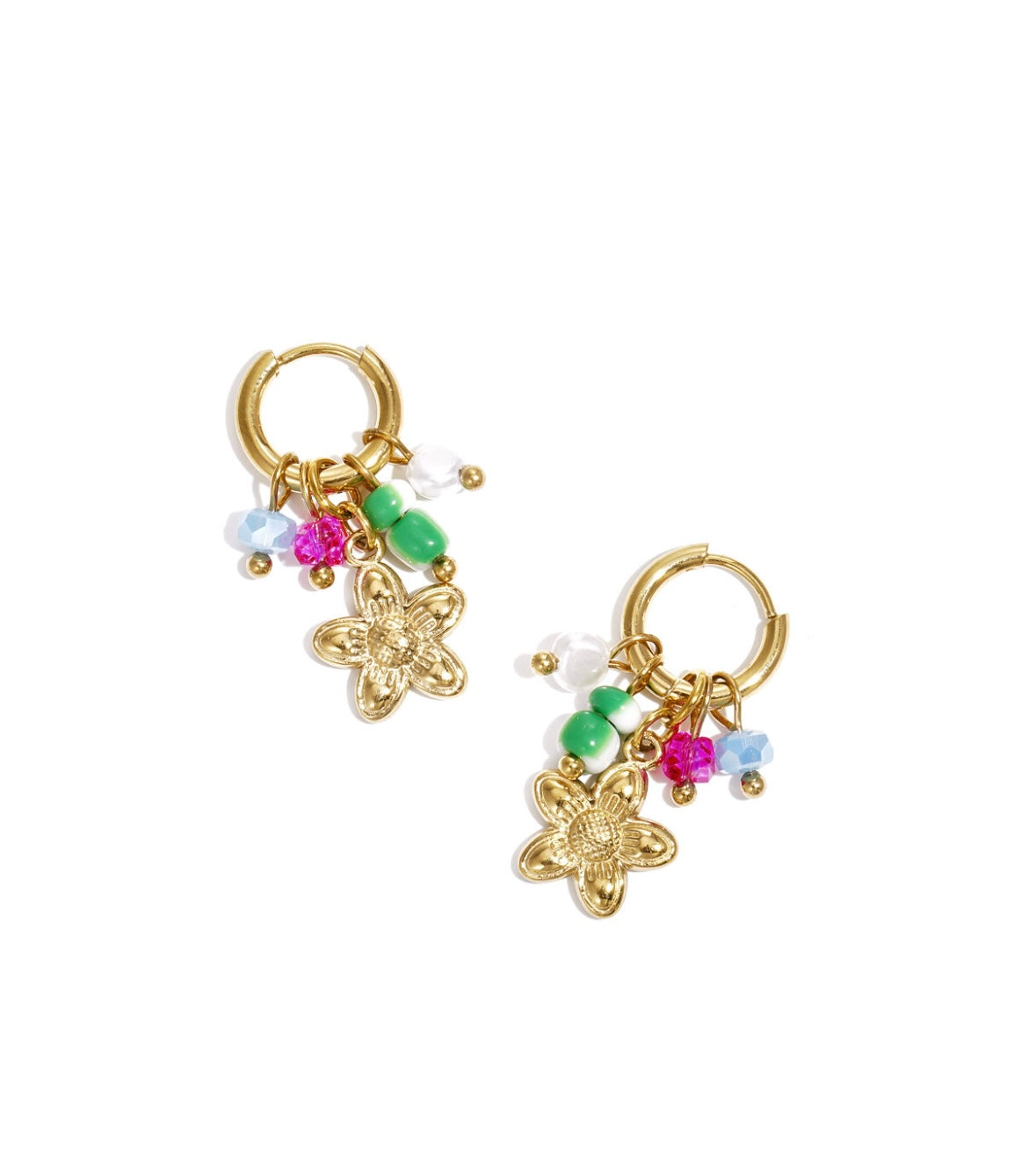 Oorbellen flower multie