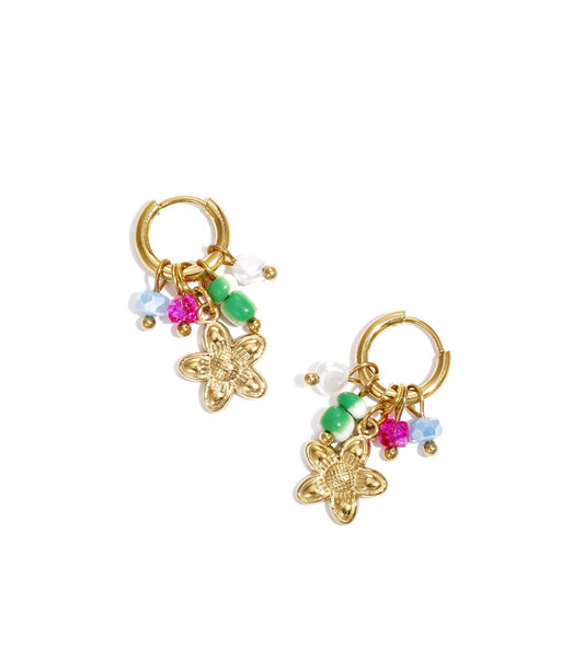 Oorbellen flower multie