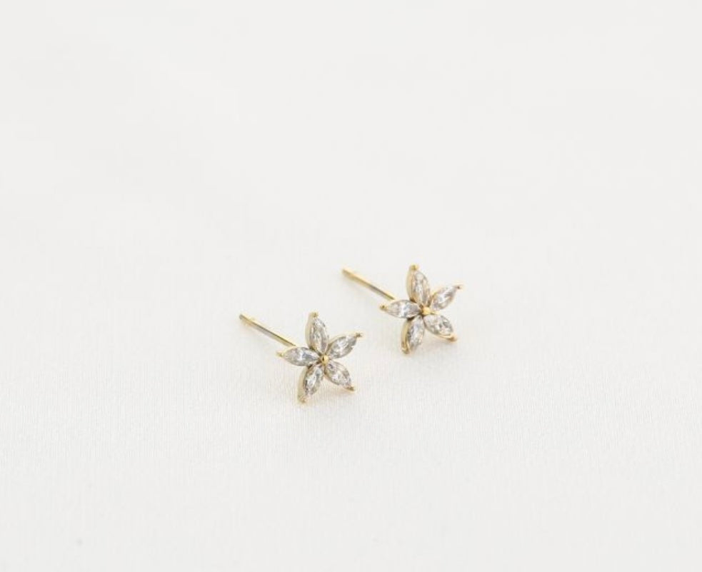 Knopje strass bloem