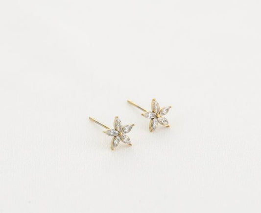 Knopje strass bloem