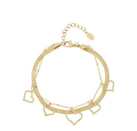 Armband chunky hart