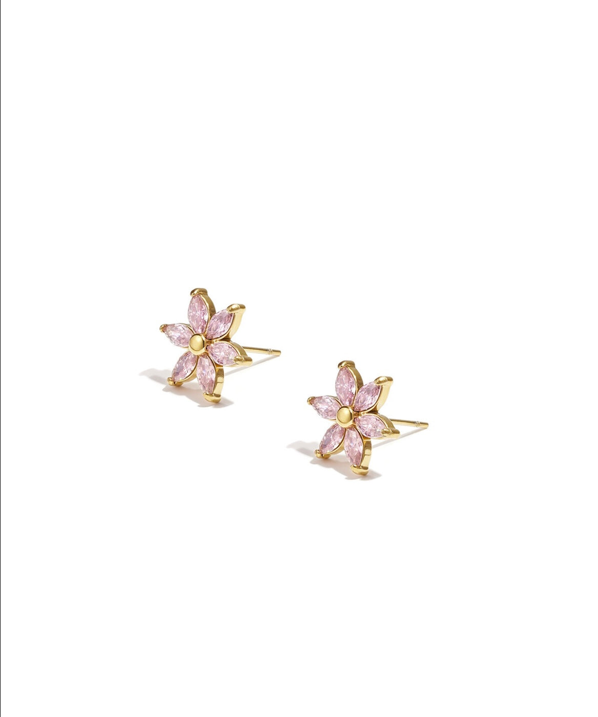Oorbellen roze bloem