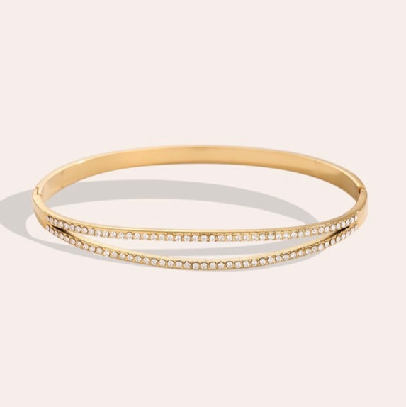 Bangle twist strass