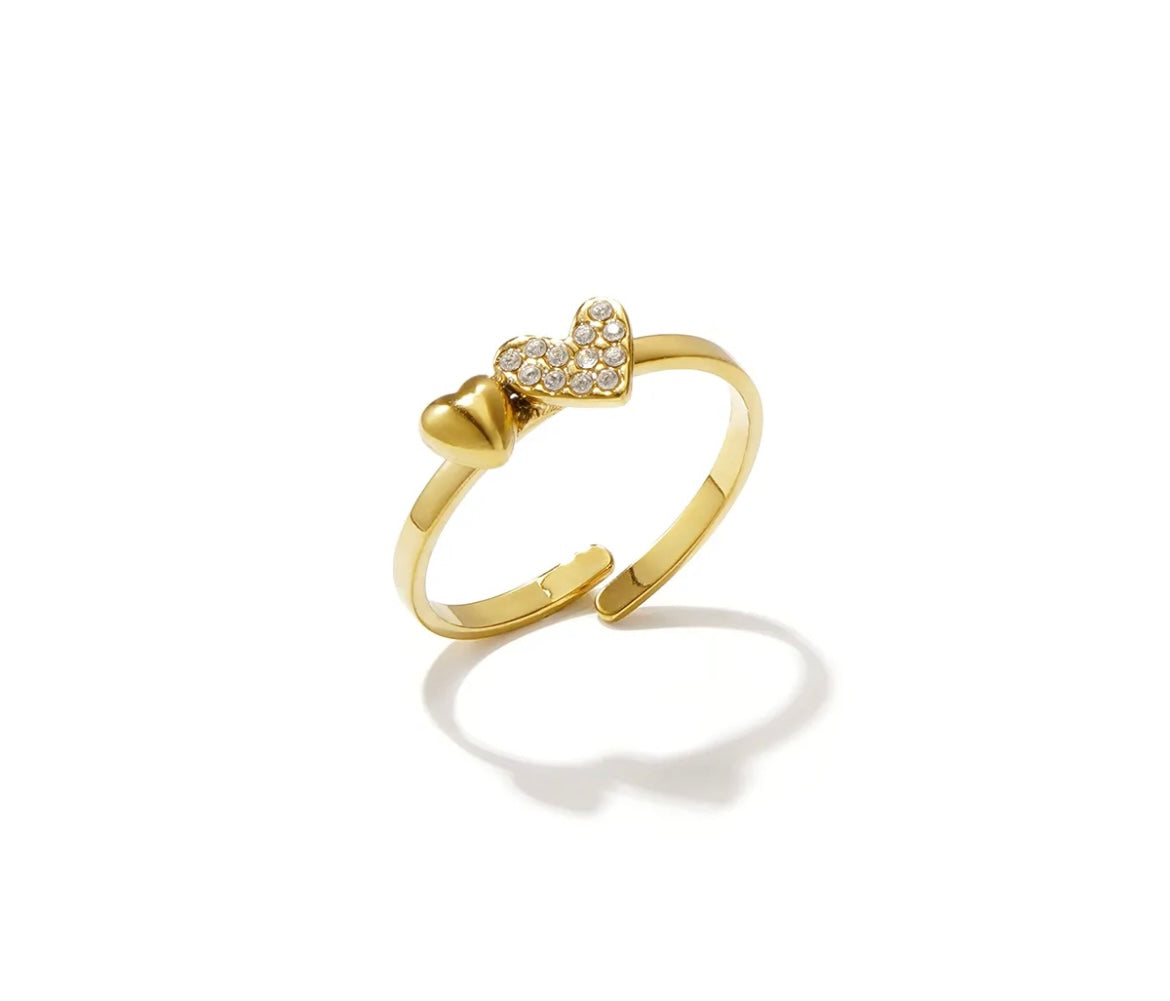 Ring subtiel hartjes