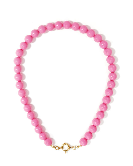 Kralen ketting knal roze