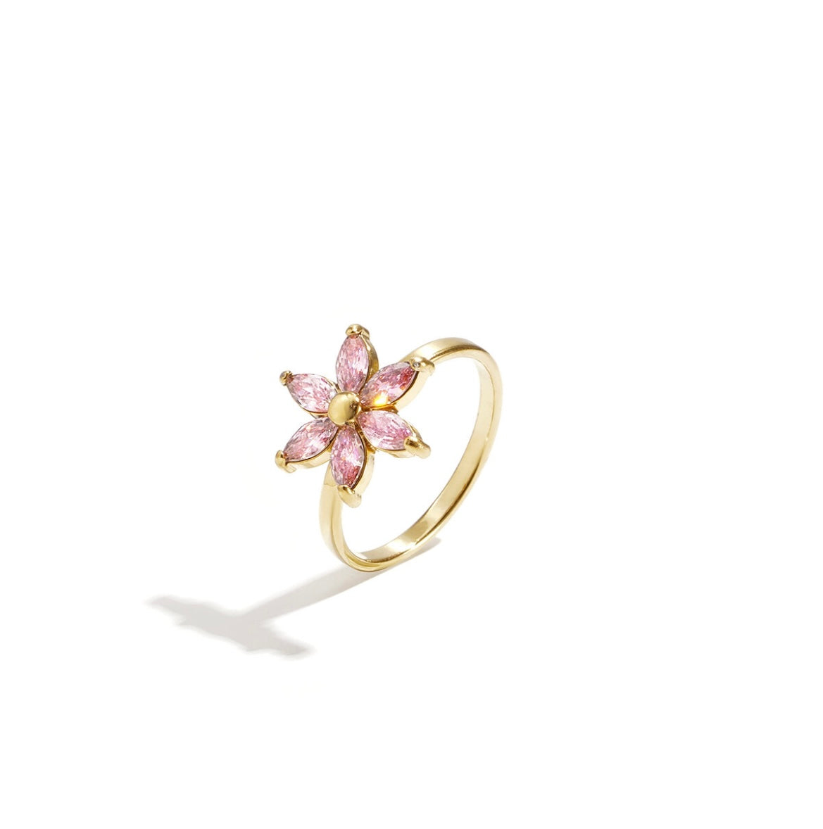 Ring roze bloem