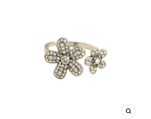 Ring strass bloem