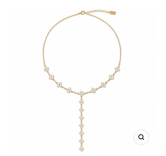 Ketting klaver strass