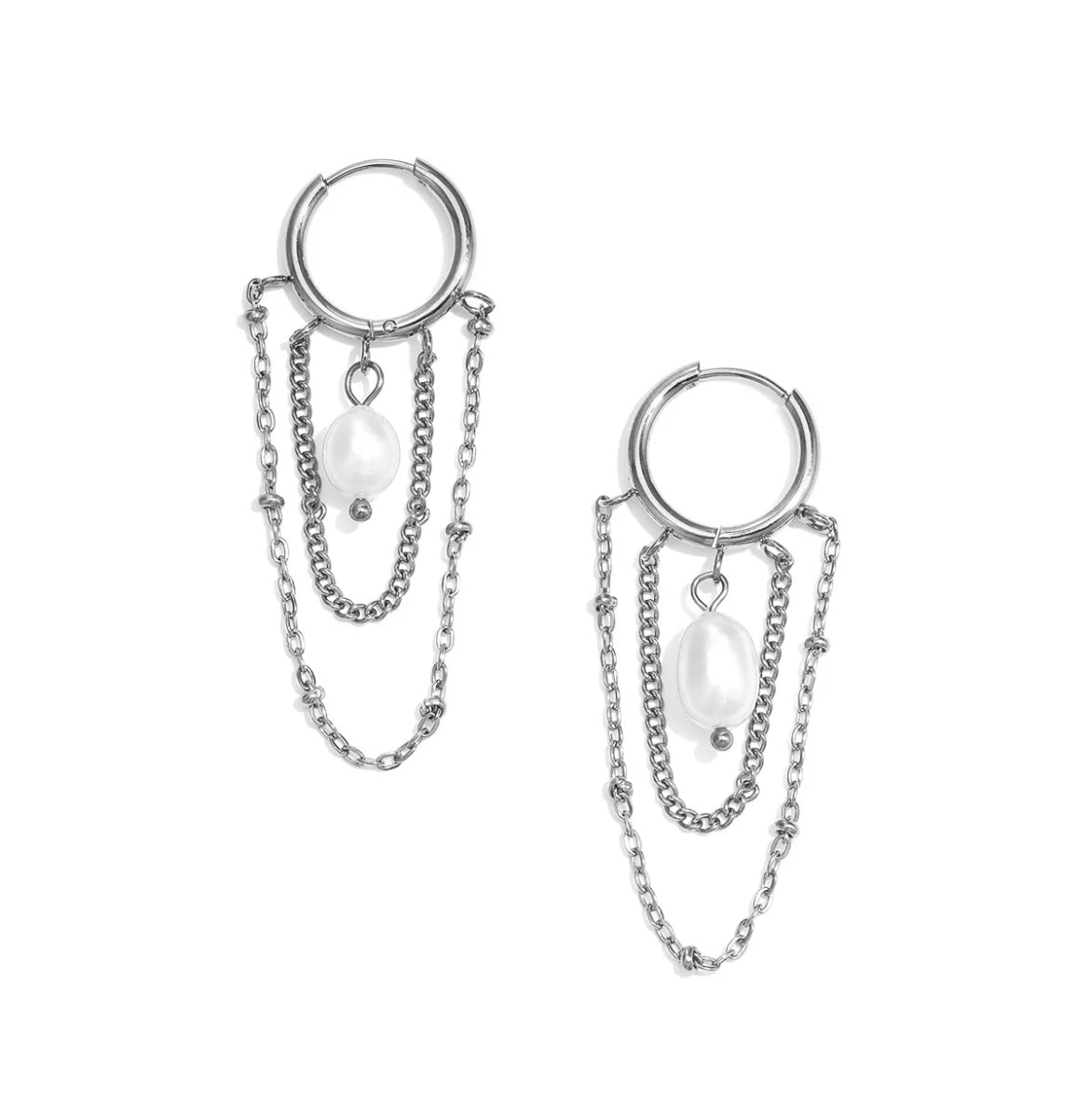 Oorbellen ketting parel