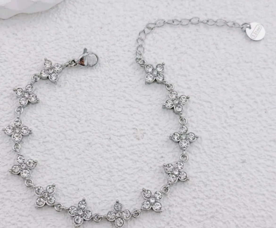 Armband klaver strass