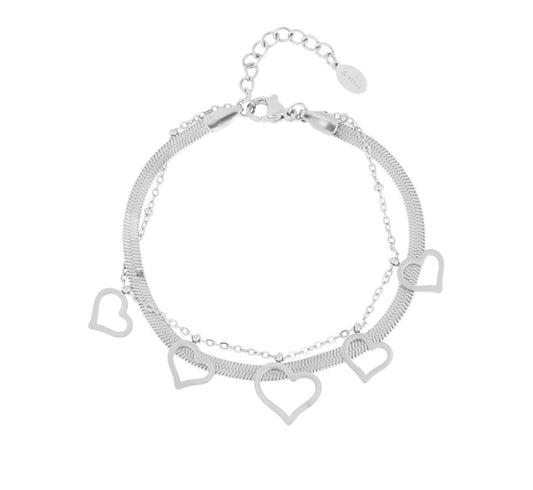 Armband chunky hart