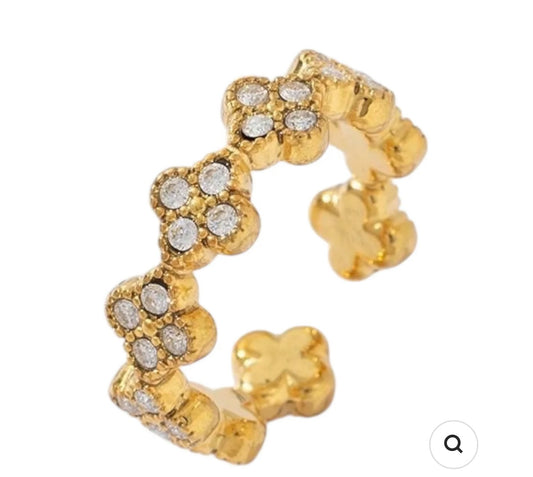 Ring klaver strass