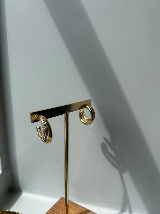 Oorbellen strass Hoops