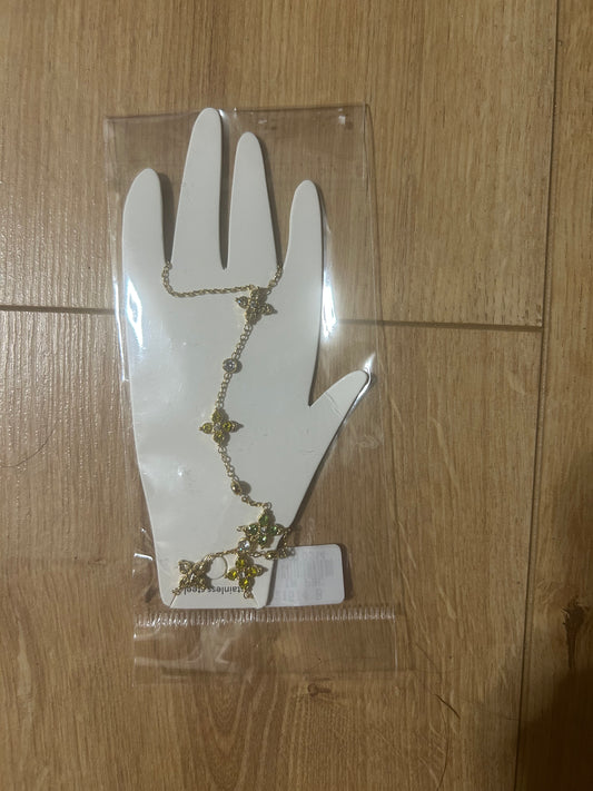 Hand Chain  klaver geel / groen