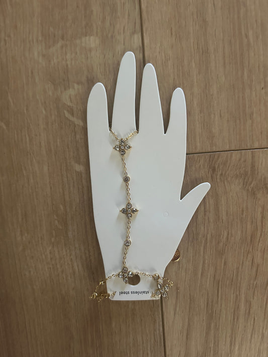 Armband chain klaver goud
