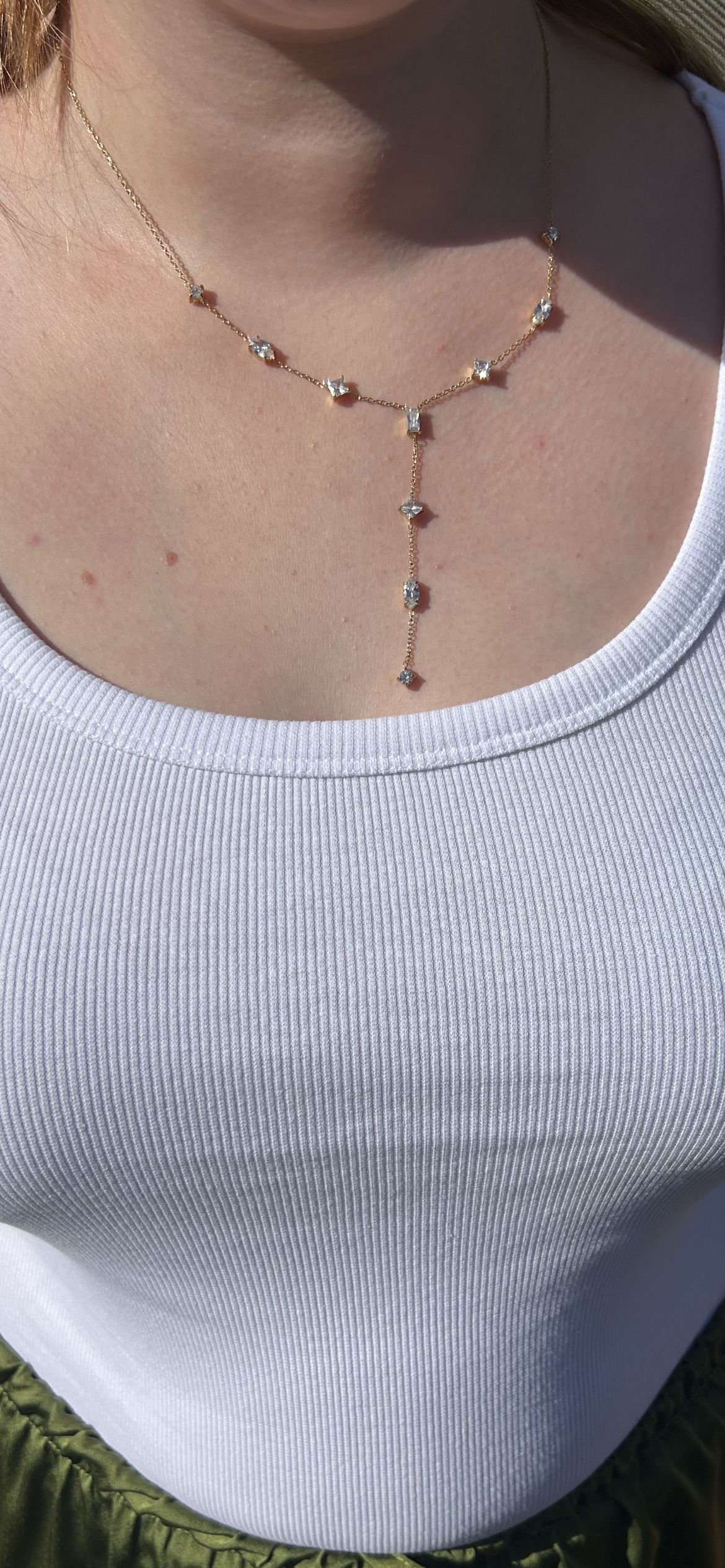 Ketting Y strass