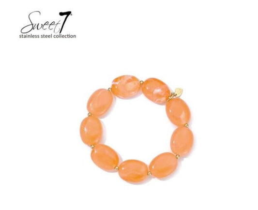 Armband bolletjes oranje