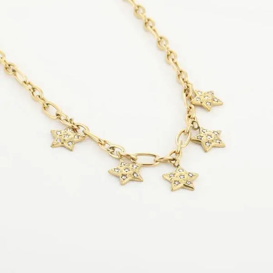 Ketting ster glitter